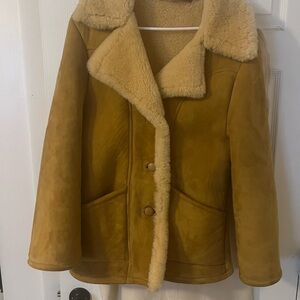 Women's Tan Shearling Jacket